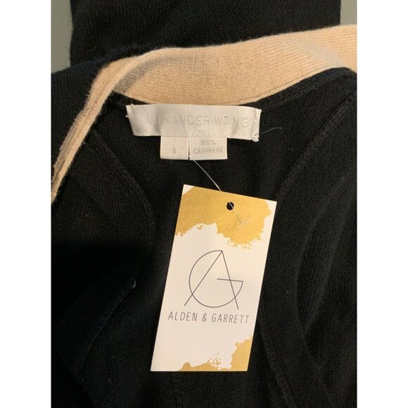 Alexander Wang Black 100% Cashmere Scoop Neck Tank Top, Size Small - Picture 6 of 6